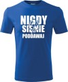 Koszulka patriotyczna męska nadruk Nigdy się nie poddawaj wilk chabrowa AlleKoszulki.jpg