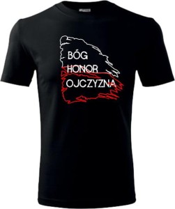 Koszulka Męska Bóg Honor Ojczyzna