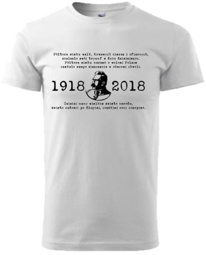 Koszulka męska biała nadruk Piłsudski przemówienie AlleKoszulki Koszulka Patriotyczna.jpg