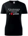 Koszulka damska w szczebrzeszynie chrząszcz brzmi w trzcinie i love polish kolor czarny Aradena Koszulka Patriotyczna