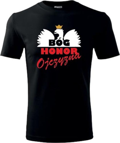 Koszulka męska Bóg honor ojczyzna kolor czarny AlleKoszulki Koszulki Patriotyczne.jpg