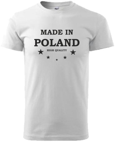 Koszulka męska Made in Poland kolor biały AlleKoszulki Koszulki Patriotyczne.jpg