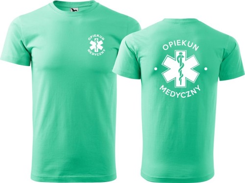 Opiekun Medyczny 07 allekoszulki koszulka medyczna tshirt mięta.jpg