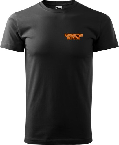 Ratownictwo Medyczne koszulka męska allekoszulki tshirt czarna pomarańcz.jpg