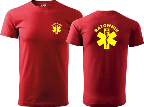 Ratownik 05 koszulka męska allekoszulki tshirt czerwona żółty.jpg