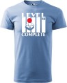 Koszulka 40 urodziny męska Level Complete kolor błękitny