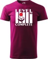Koszulka 40 urodziny męska Level Complete kolor malinowy
