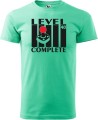 Koszulka 40 urodziny męska Level Complete kolor miętowy