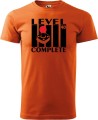 Koszulka 40 urodziny męska Level Complete kolor pomarańczowy