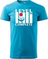 Koszulka 40 urodziny męska Level Complete kolor turkusowy