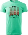 Koszulka na 40 urodziny męska nadruk Limited Edition kolor miętowy