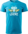 Koszulka na urodziny męska Narodziny Legendy kolor turkus