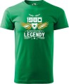 Koszulka na urodziny męska Narodziny Legendy kolor zieleń trawy