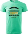 Koszulka na 40 urodziny męska nadruk Życie zaczyna się po 40 narodziny legendy kolor miętowy