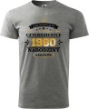 Koszulka na 40 urodziny męska nadruk Życie zaczyna się po 40 narodziny legendy kolor szary