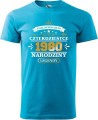 Koszulka na 40 urodziny męska nadruk Życie zaczyna się po 40 narodziny legendy kolor turkus
